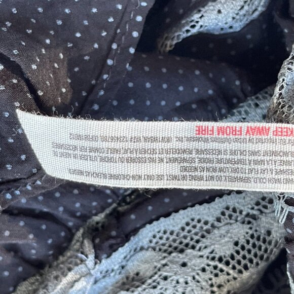 Free People Black & Gray Tiered Dress Size M - Picture 5 of 5